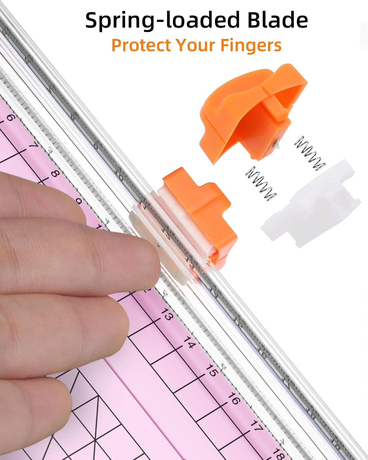 Firbon Pink A5 Paper Cutter. Straight Small Paper Trimmer with Side Ruler for Scrapbooking Craft. Paper. Coupon. Label. Cardstock - Image 5